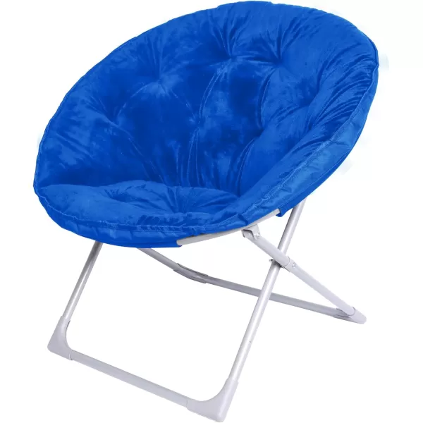 imageAmazon Basics Faux Fur Saucer Shaped Chair with Metal Frame Black 323quotD x 272quotW x 323quotHBlue