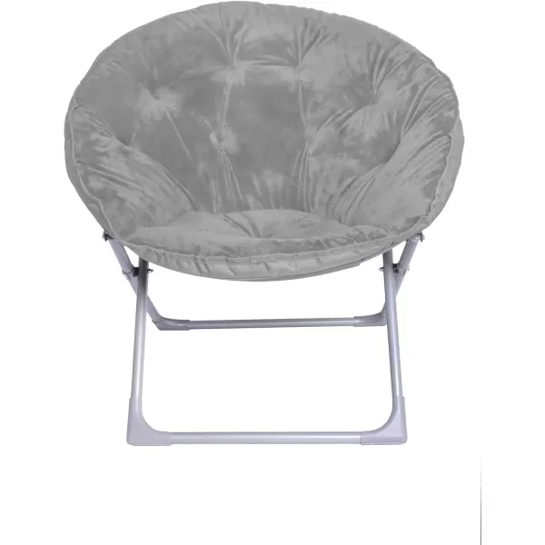 imageAmazon Basics Faux Fur Saucer Shaped Chair with Metal Frame Black 323quotD x 272quotW x 323quotHGrey
