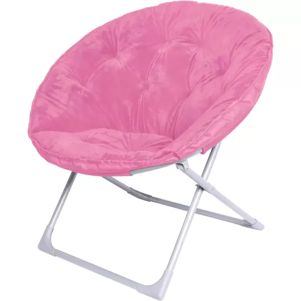 imageAmazon Basics Faux Fur Saucer Shaped Chair with Metal Frame Black 323quotD x 272quotW x 323quotHPink