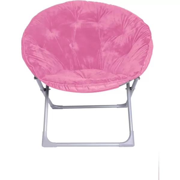 imageAmazon Basics Faux Fur Saucer Shaped Chair with Metal Frame Black 323quotD x 272quotW x 323quotHPink