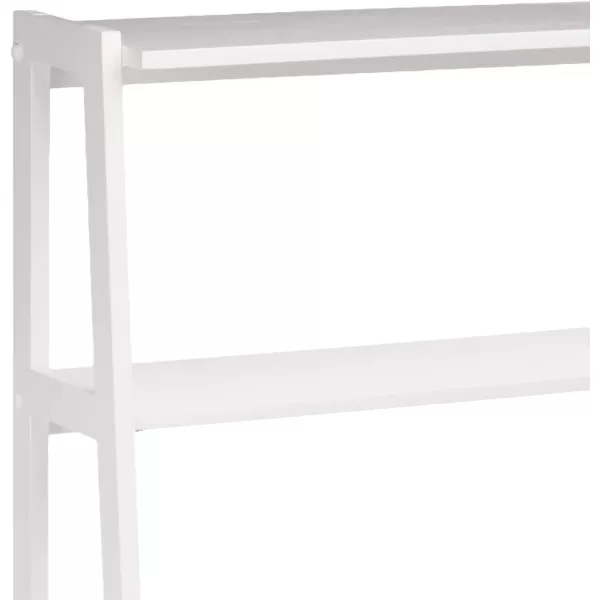 imageAmazon Basics Sturdy Rubberwood 5 Shelf Ladder Bookcase for Book Storage White 1503quot D x 2598quot W x 7448quot HWhite
