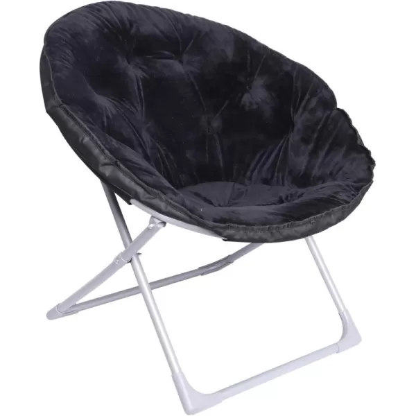 imageAmazon Basics Faux Fur Saucer Shaped Chair with Metal Frame Black 323quotD x 272quotW x 323quotHBlack