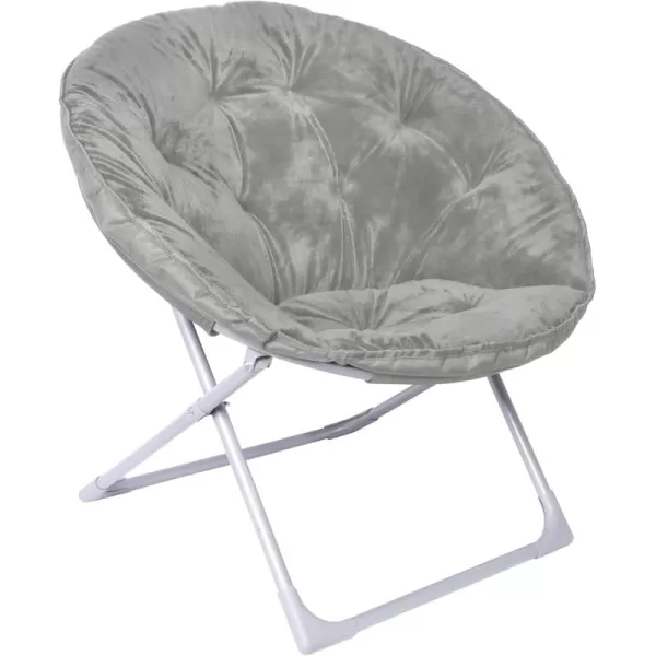 imageAmazon Basics Faux Fur Saucer Shaped Chair with Metal Frame Black 323quotD x 272quotW x 323quotHGrey