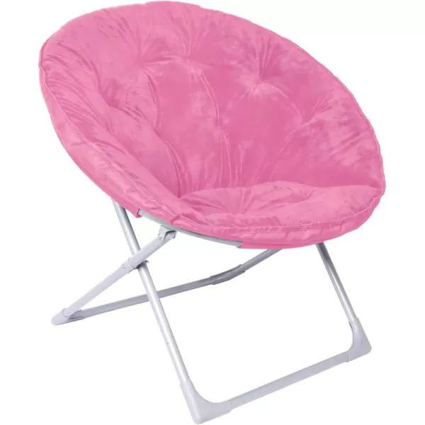 imageAmazon Basics Faux Fur Saucer Shaped Chair with Metal Frame Black 323quotD x 272quotW x 323quotHPink