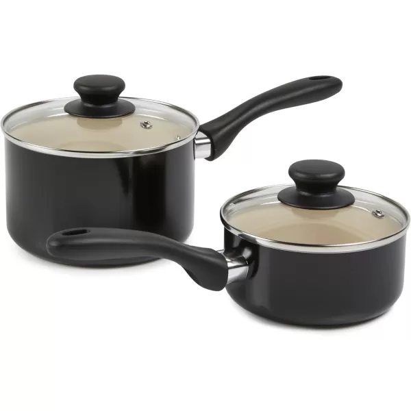 imageAmazon Basics 11Piece Ceramic NonStick Pots and Pans Set Dishwasher ampamp Oven Safe NonToxic Easy Clean BlackCream