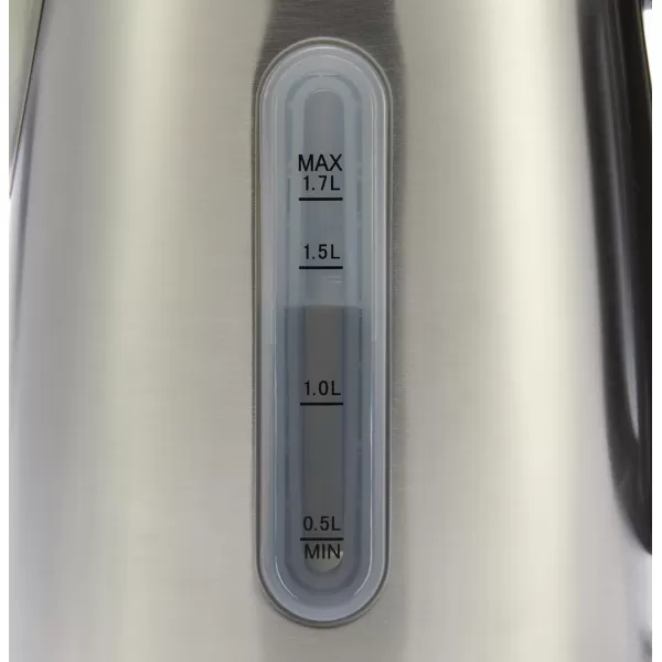 imageAmazon Basics Electric Kettle Tea Kettle for Hot Water Coffee ampamp Tea With Auto ShutOff Boil Dry Protection Strix Thermostat BPAFree 18 Quarts 17L 1500W Stainless Steel Black and SliverStainless Steel