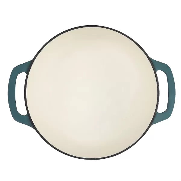 imageAmazon Basics Enameled Cast Iron Round Dutch Oven with Lid and Dual Handles HeavyDuty ampamp Large 73Quart RedGray
