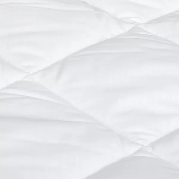 imageAmazon Basics Hypoallergenic Quilted Plush and Breathable Mattress Topper Pad 18 Inches Deep Queen WhiteQueen