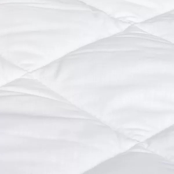 imageAmazon Basics Hypoallergenic Quilted Plush and Breathable Mattress Topper Pad 18 Inches Deep Queen WhiteTwin