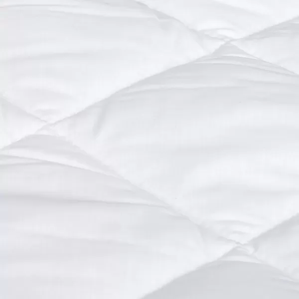 imageAmazon Basics Hypoallergenic Quilted Plush and Breathable Mattress Topper Pad 18 Inches Deep Queen WhiteTwin XL