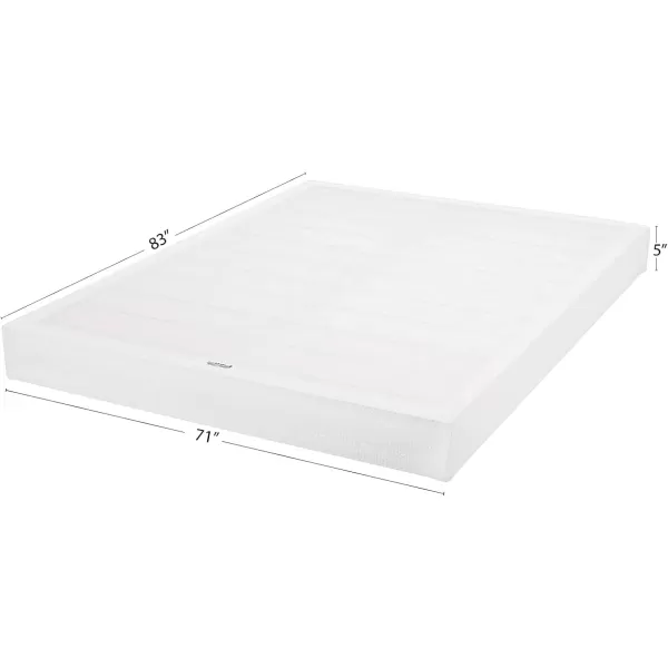 imageAmazon Basics Smart Box Spring Supportive Bed Base Extra Firm Memory Foam Mattress Foundation ToolFree Easy Assembly King White 79 x 755 x 7 inchesCalifornia King