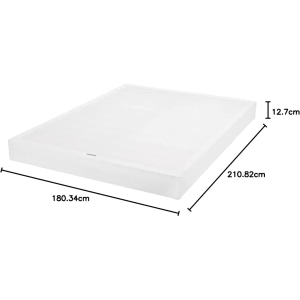 imageAmazon Basics Smart Box Spring Supportive Bed Base Extra Firm Memory Foam Mattress Foundation ToolFree Easy Assembly King White 79 x 755 x 7 inchesCalifornia King