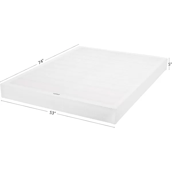 imageAmazon Basics Smart Box Spring Supportive Bed Base Extra Firm Memory Foam Mattress Foundation ToolFree Easy Assembly King White 79 x 755 x 7 inchesFull