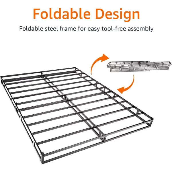 imageAmazon Basics Smart Box Spring Supportive Bed Base Extra Firm Memory Foam Mattress Foundation ToolFree Easy Assembly King White 79 x 755 x 7 inchesQueen