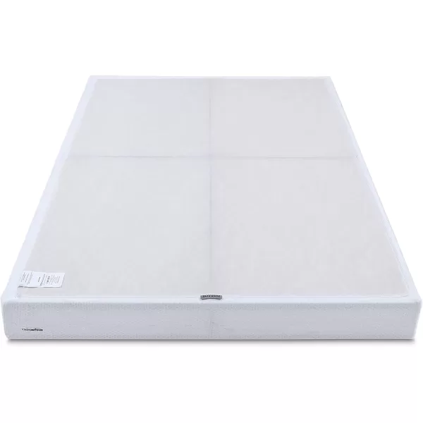 imageAmazon Basics Smart Box Spring Supportive Bed Base Extra Firm Memory Foam Mattress Foundation ToolFree Easy Assembly King White 79 x 755 x 7 inchesTwin