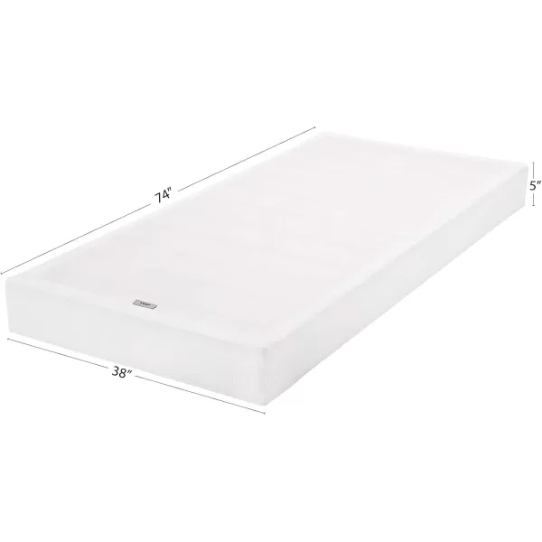 imageAmazon Basics Smart Box Spring Supportive Bed Base Extra Firm Memory Foam Mattress Foundation ToolFree Easy Assembly King White 79 x 755 x 7 inchesTwin