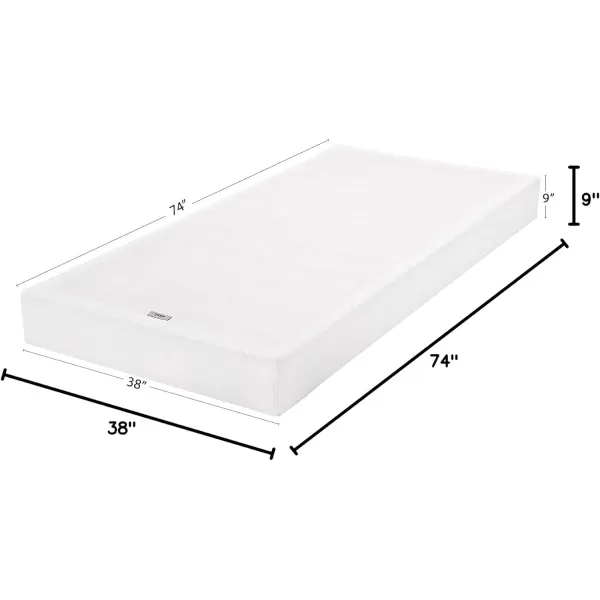 imageAmazon Basics Smart Box Spring Supportive Bed Base Extra Firm Memory Foam Mattress Foundation ToolFree Easy Assembly King White 79 x 755 x 7 inchesTwin