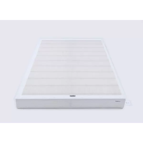 imageAmazon Basics Smart Box Spring Supportive Bed Base Extra Firm Memory Foam Mattress Foundation ToolFree Easy Assembly King White 79 x 755 x 7 inchesTwin XL