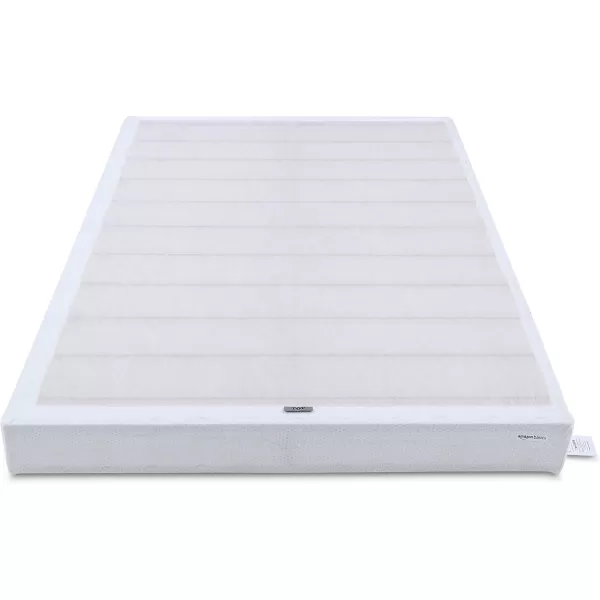imageAmazon Basics Smart Box Spring Supportive Bed Base Extra Firm Memory Foam Mattress Foundation ToolFree Easy Assembly King White 79 x 755 x 7 inchesTwin XL