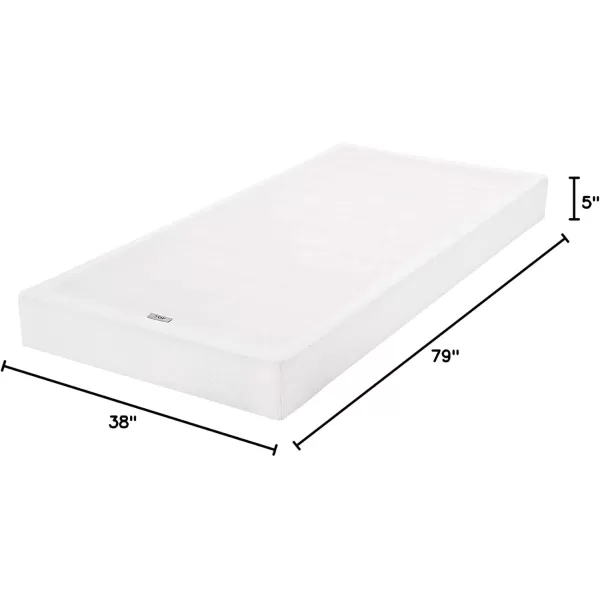 imageAmazon Basics Smart Box Spring Supportive Bed Base Extra Firm Memory Foam Mattress Foundation ToolFree Easy Assembly King White 79 x 755 x 7 inchesTwin XL