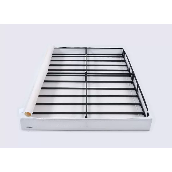 imageAmazon Basics Smart Box Spring Supportive Bed Base Extra Firm Memory Foam Mattress Foundation ToolFree Easy Assembly King White 79 x 755 x 7 inchesTwin XL