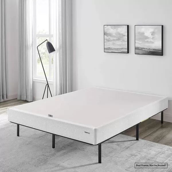 imageAmazon Basics Smart Box Spring Supportive Bed Base Extra Firm Memory Foam Mattress Foundation ToolFree Easy Assembly King White 79 x 755 x 7 inchesQueen