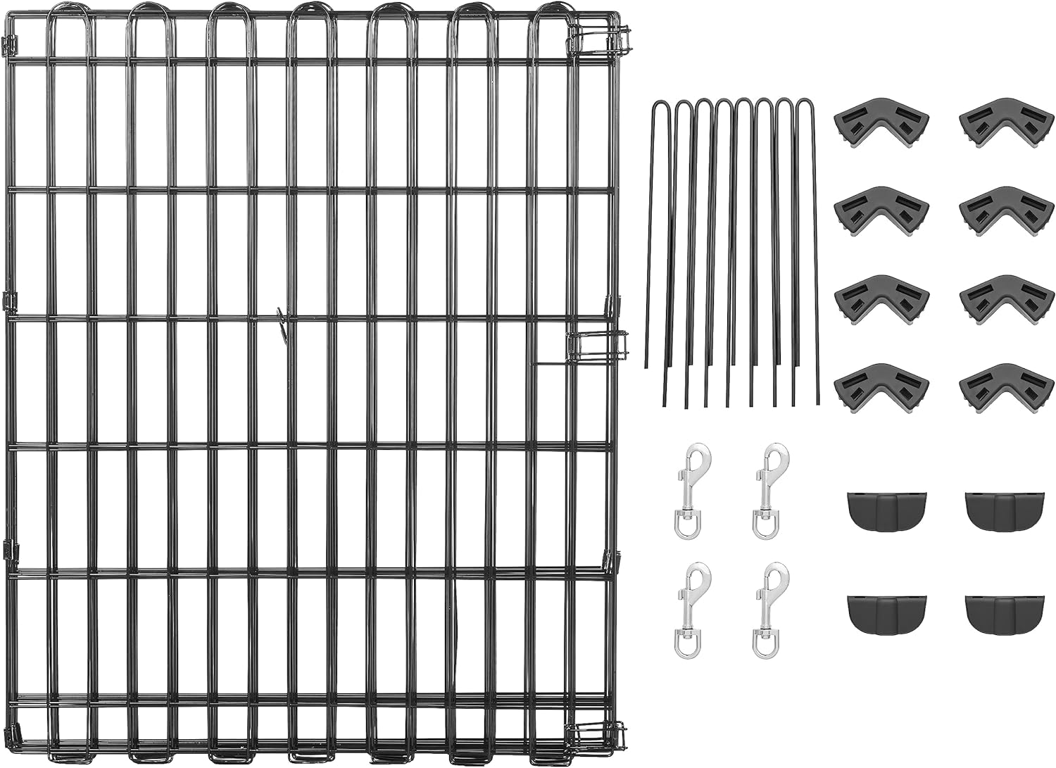 imageAmazon Basics Foldable Octagonal Metal Exercise Pet Playpen for Dogs Portable Fence Pen Single Door 60 x 60 x 36 Inches Medium  36quotH Metal BlackWithout door