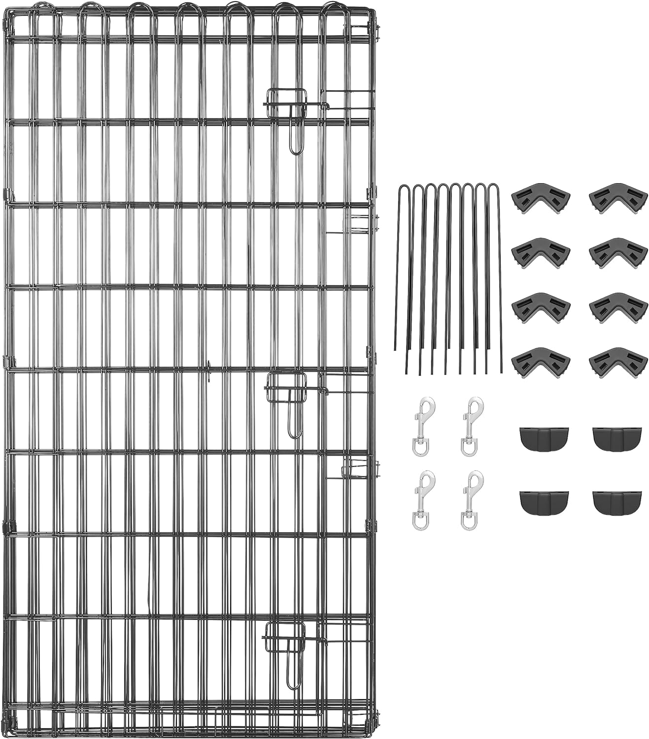 imageAmazon Basics Foldable Octagonal Metal Exercise Pet Playpen for Dogs Portable Fence Pen Single Door 60 x 60 x 36 Inches Medium  36quotH Metal BlackWith door