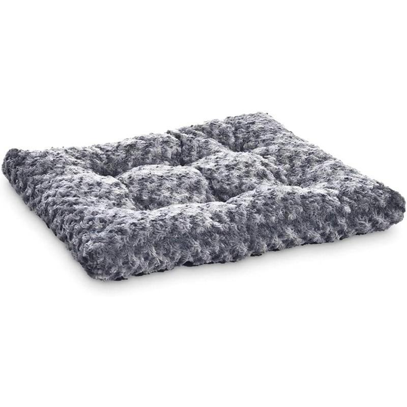 imageAmazon Basics Cat and Dog Bed Machine Washable Plush Pet Bed and Crate Pad Small Indoor 29 x 21 x 3 Inches Gray460L x 290W x 40Th