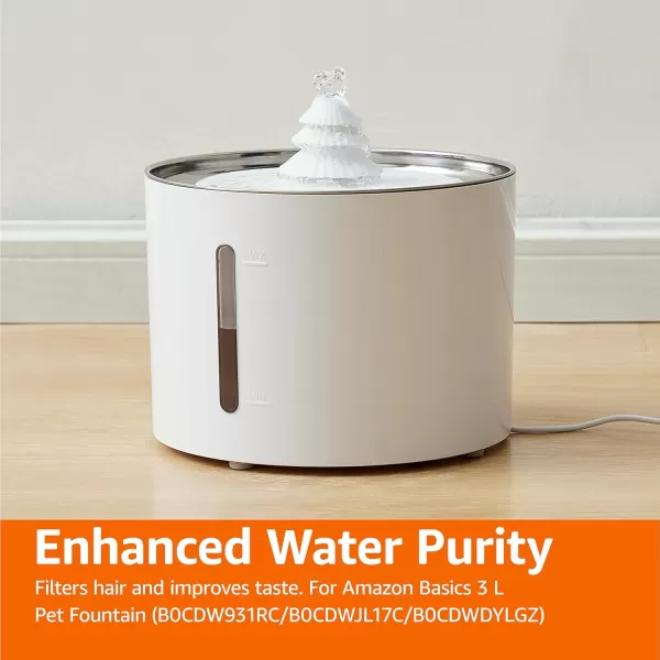 imageAmazon Basics  Filters for 3L Pet Water Fountain Pack of 6 WhiteReplacement Filters Pack of 6