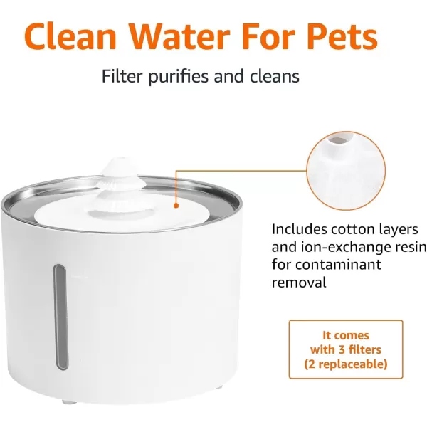 imageAmazon Basics  Filters for 3L Pet Water Fountain Pack of 6 WhiteWater Fountain