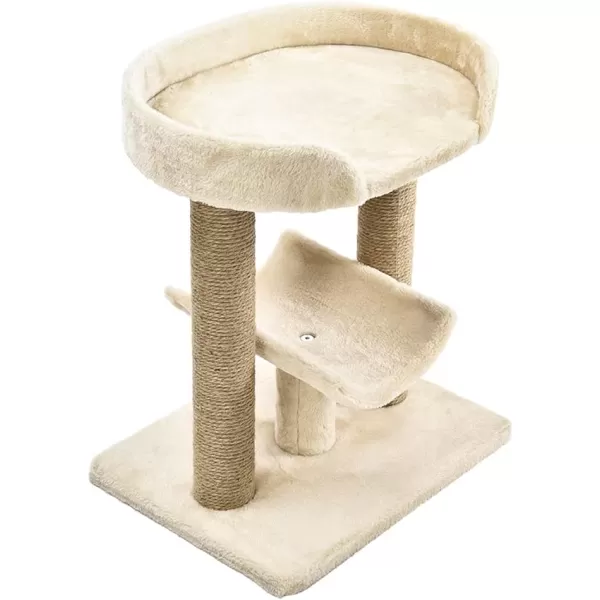 imageAmazon Basics  Top Platform Cat Tree With Scratching Post  18 x 14 x 22 Inches Indoor Beige