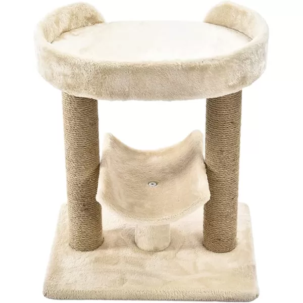 imageAmazon Basics  Top Platform Cat Tree With Scratching Post  18 x 14 x 22 Inches Indoor Beige