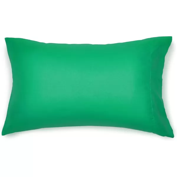 imageAmazon Basics 7 Piece Microfiber Kids BedinaBag Bedding Set FullQueen Green SolidGreen