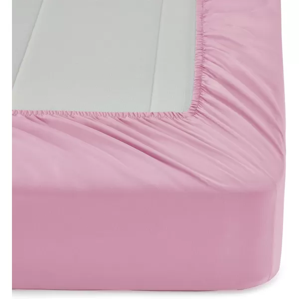 imageAmazon Basics 7 Piece Microfiber Kids BedinaBag Bedding Set FullQueen Green SolidPink