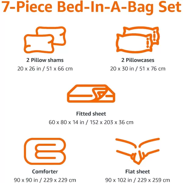 imageAmazon Basics 7 Piece Microfiber Kids BedinaBag Bedding Set FullQueen Green SolidUnicorn