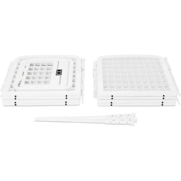 imageAmazon Basics 8Panel Octagonal Plastic Pet Pen Fence Enclosure With Gate 59 x 58 x 28 Inches Greywhite