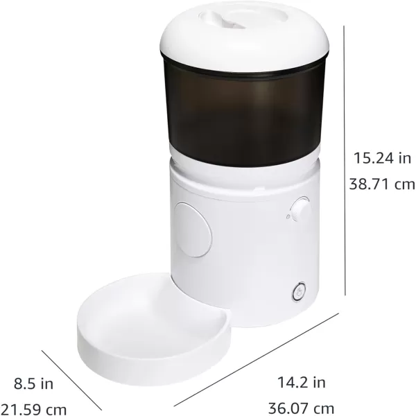 imageAmazon Basics Automatic Feeder for Cats and Dogs with Speed ampamp Portion Control 4L Capacity White