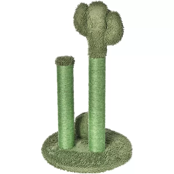 imageAmazon Basics Cactus Cat Scratching Triple Posts with Dangling Ball Small 23quot Green