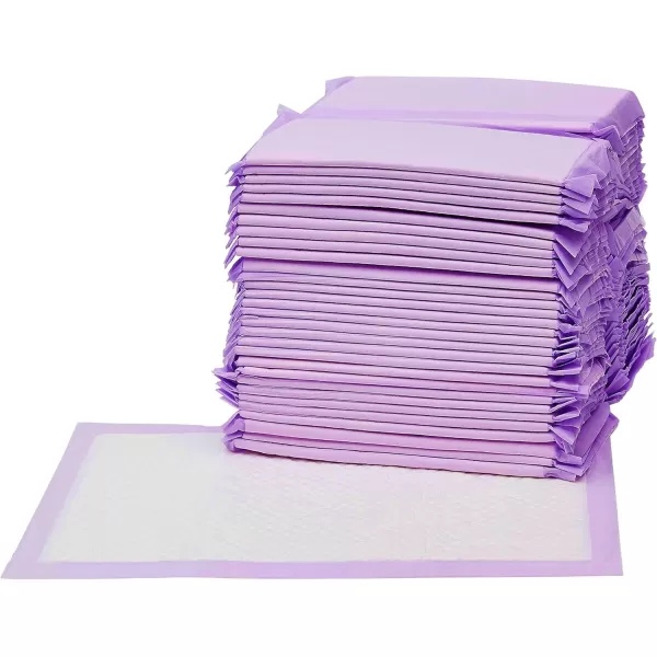 imageAmazon Basics Cat Pad Refills for Litter Box Fresh Scent Pack of 40 Purple and WhiteFresh