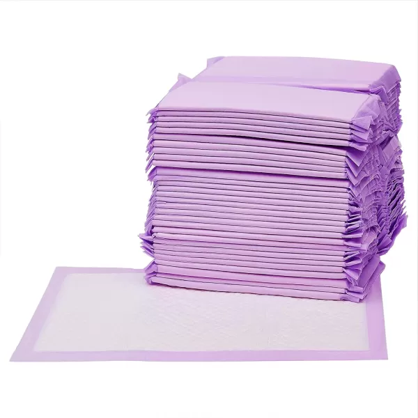 imageAmazon Basics Cat Pad Refills for Litter Box Fresh Scent Pack of 40 Purple and WhiteUnscented