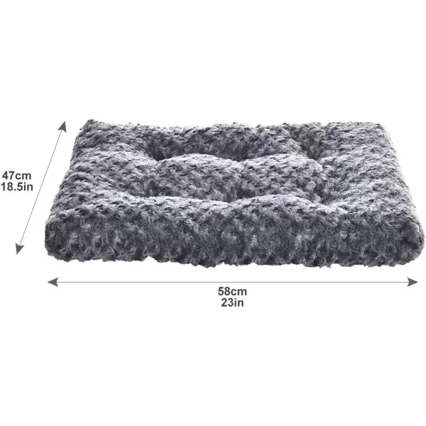 imageAmazon Basics Cat and Dog Bed Machine Washable Plush Pet Bed and Crate Pad Small Indoor 29 x 21 x 3 Inches Gray230L x 180W x 25Th