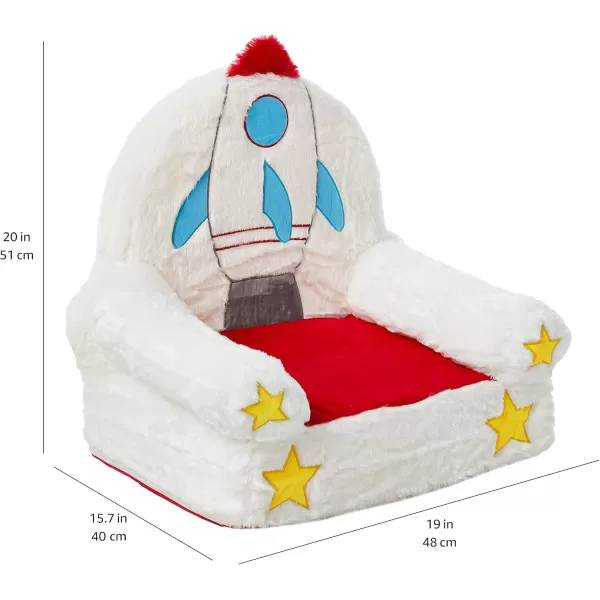 imageAmazon Basics Childrens Plush Toddler Chair Unicorn Medium MulticolorRocket