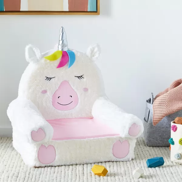 imageAmazon Basics Childrens Plush Toddler Chair Unicorn Medium MulticolorUnicorn