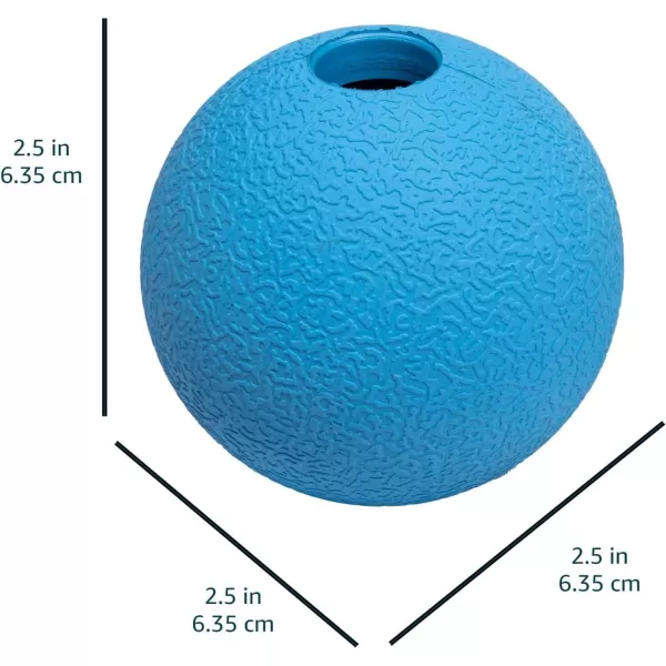 imageAmazon Basics Dog Toys Interactive Assorted Rubber Balls Pack of 3 25 inch MultiColor BlueOrangeAssorted Balls Pack of 3