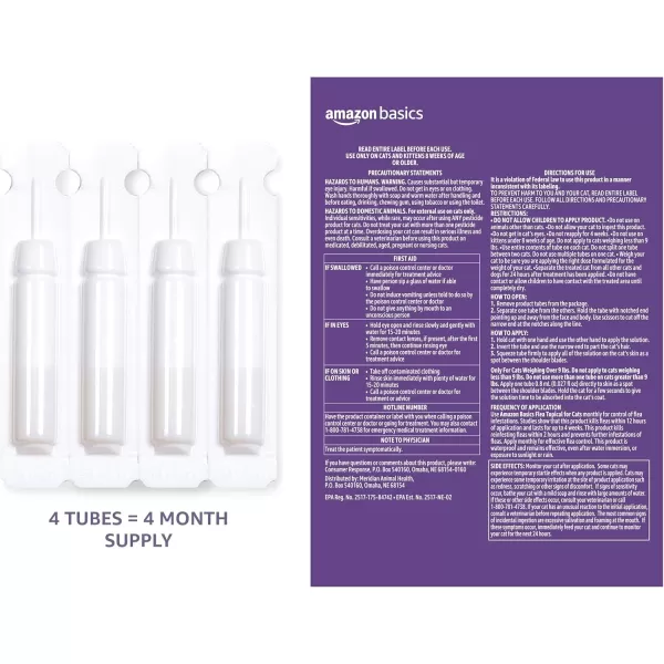 imageAmazon Basics Flea Topical for Large Cats Over 9 pounds 6 Count4 Count