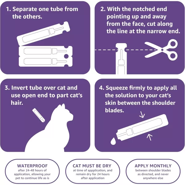 imageAmazon Basics Flea Topical for Large Cats Over 9 pounds 6 Count4 Count
