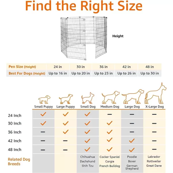 imageAmazon Basics Foldable Octagonal Metal Exercise Pet Playpen for Dogs Portable Fence Pen Single Door 60 x 60 x 36 Inches Medium  36quotH Metal BlackWithout door