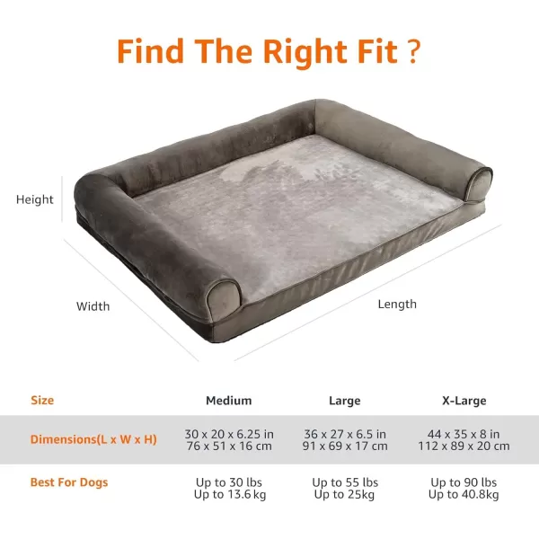 imageAmazon Basics Gel Foam Mattress Dog Pet Bed with Removable Cover Large 350quot L x 220quot W x 30quot Th GreyEgg Crate Foam