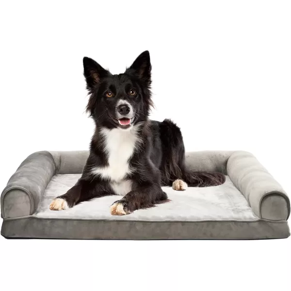 imageAmazon Basics Gel Foam Mattress Dog Pet Bed with Removable Cover Large 350quot L x 220quot W x 30quot Th GreyEgg Crate Foam